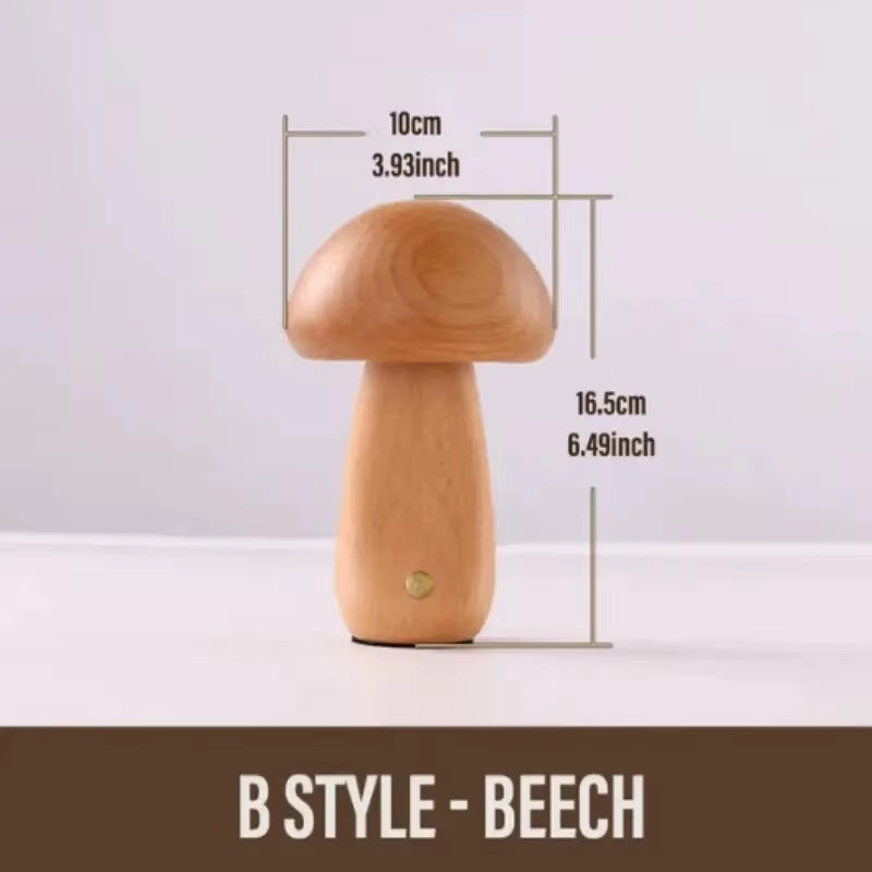 Mushroom Table Lamp Rechargeable Touch