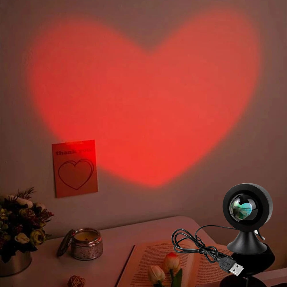 Sunset Light 'Love' Projector Desk Lamp