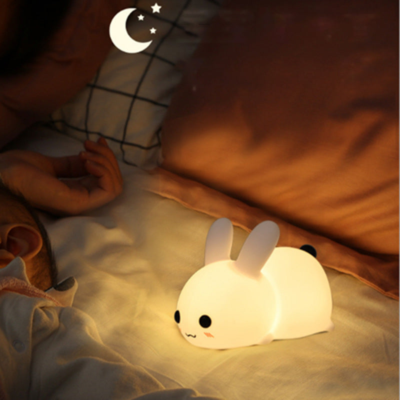 Colorful Rabbit Silicone Night Light - Jade Rabbit