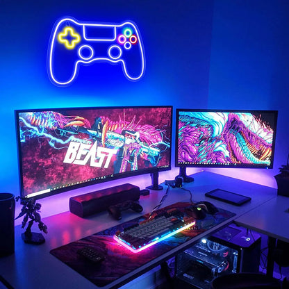 Gamer Neon Sign - Game Controller LED Neon Light