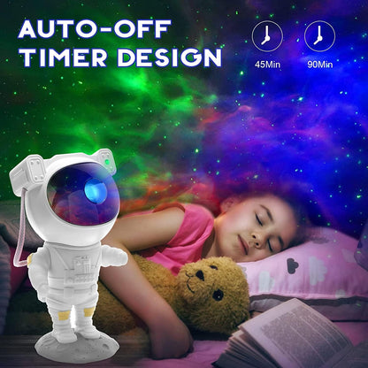 Little Astronaut Star Projector - 8 Nebula Modes, Remote & Timer