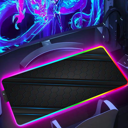 RGB Extended Hexagon Gaming Mouse Pad Desk Mat