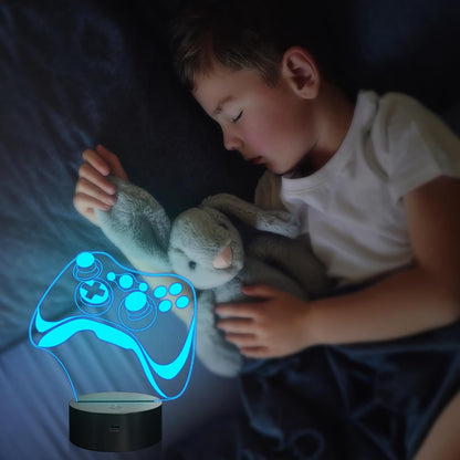 Game Controller 3D Lamp - Hologram Illusion Light, 16 Colors