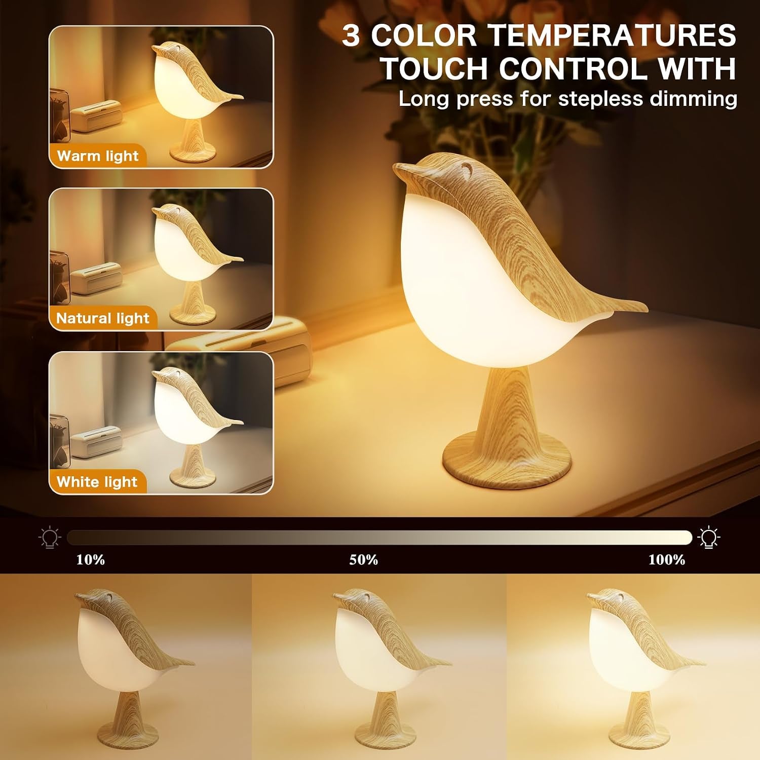 Little Bird Cordless Lamp - Detachable 2-In-1 Table Light
