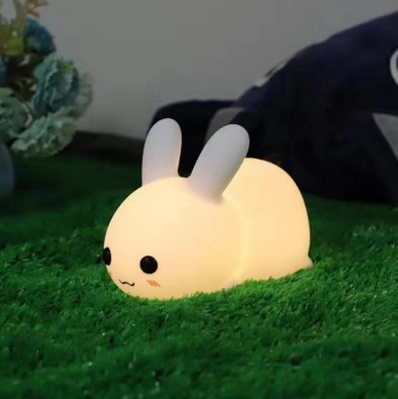 Colorful Rabbit Silicone Night Light - Jade Rabbit