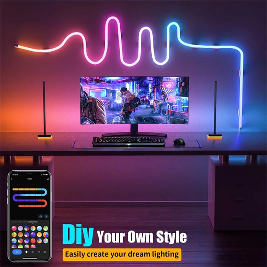 RGBIC Neon Rope Lights Tuya App Gaming Room
