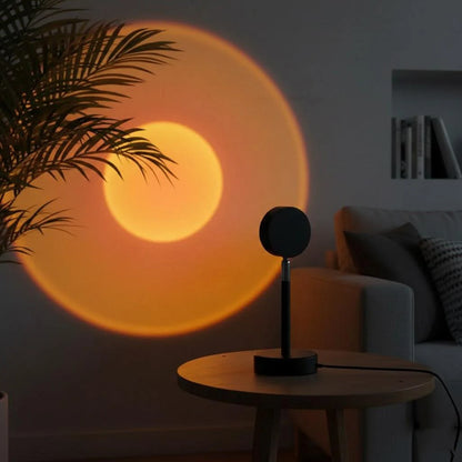 Sunset Projection Rotating Rainbow Floor Lamp
