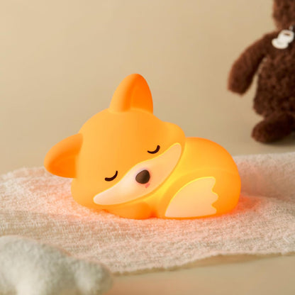 Squishy Buddy Night Light - Fox, Axolotl & Capybara, 86-Hour Battery
