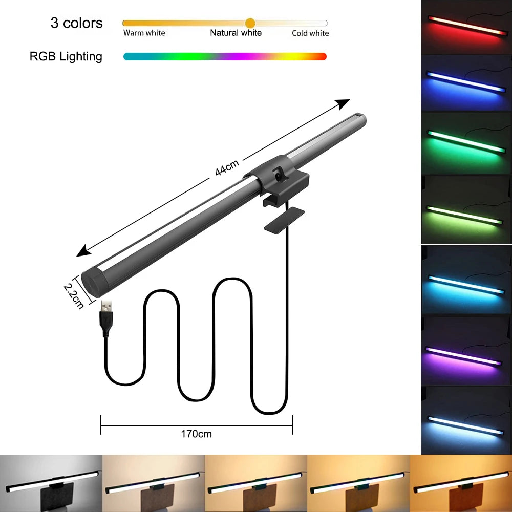 RGB LED Monitor Light Bar Gaming Dimming