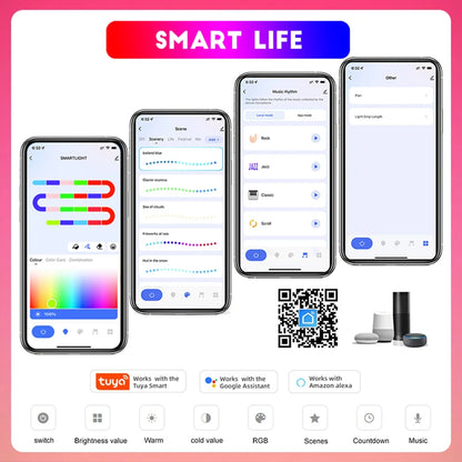 RGBIC Neon Rope Lights Tuya App Gaming Room